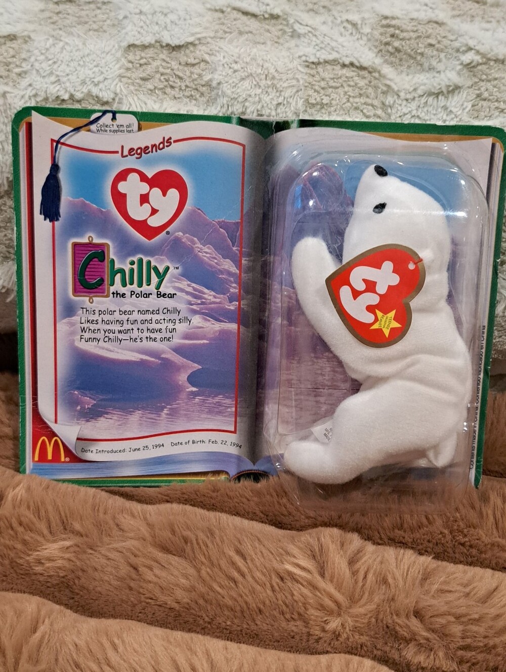 Ty Teenie Beanie Babies Legends Chilly the Polar Bear - McDonalds - 2000 Vintage